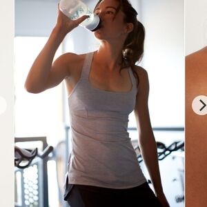 Lululemon Top speed tank  Heathered silver slate